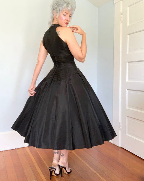 1950s “Suzy Perette” Matte Satin Party Dress