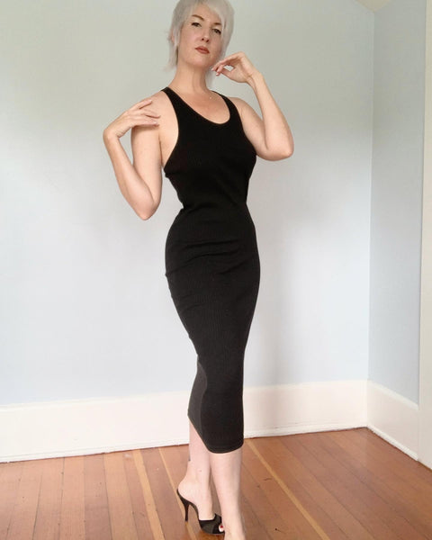 1980s Perfect Ribbed Knit LBD