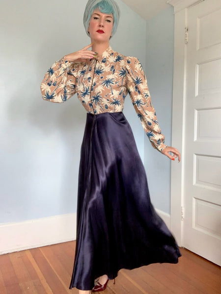 Rare 1930s Hawaiian Maxi Gown by “Lei Lani”