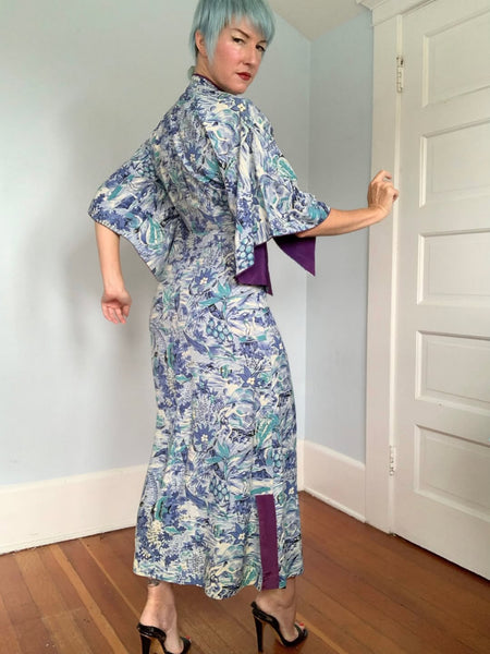 1940s “The Liberty House of Honolulu & Waikiki” Hawaiian Rayon Pake Muu