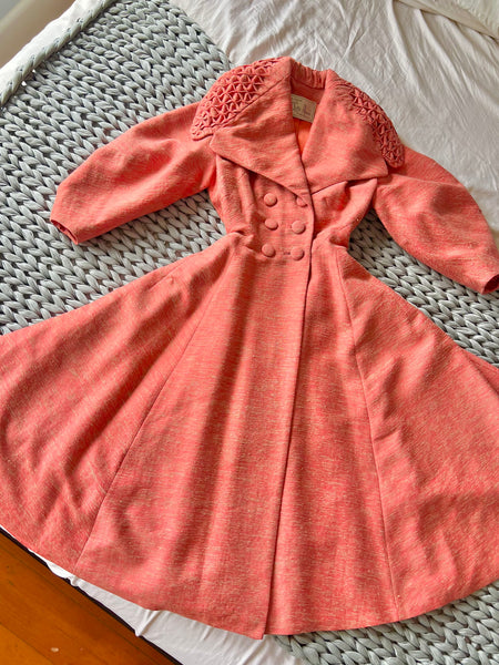 1950s “Lilli Ann” Imported Silk Mohair Princess Coat