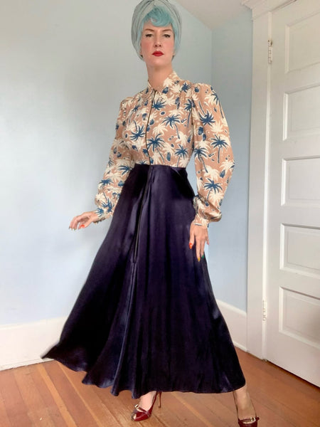 Rare 1930s Hawaiian Maxi Gown by “Lei Lani”