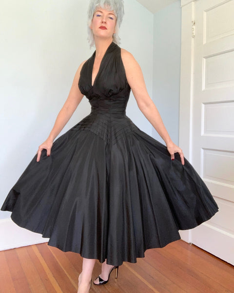 1950s “Suzy Perette” Matte Satin Party Dress