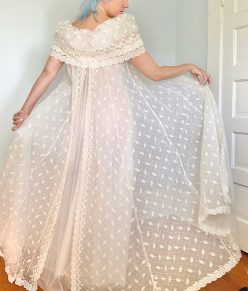 Late 1940s “Lucie Ann of Beverly Hills” for “Neiman Marcus” Bridal Peignoir Set