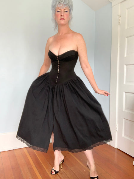 1980s “Betsey Johnson” Punk Label Bustier Dress