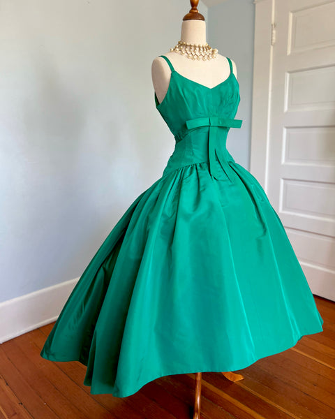 1950s Designer “Ursula” Silk Party Gown