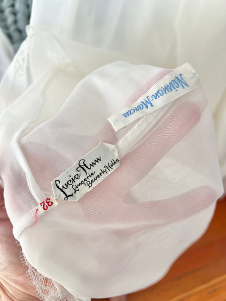 Late 1940s “Lucie Ann of Beverly Hills” for “Neiman Marcus” Bridal Peignoir Set
