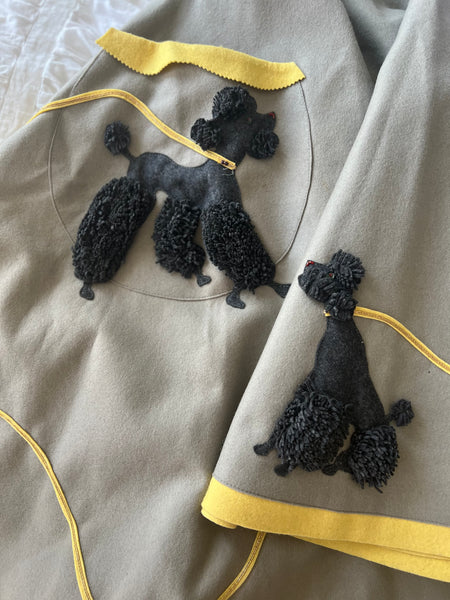 Custom Made 1950s Wool Felt True Poodle Skirt Attributed to “Juli Lynne Charlot”