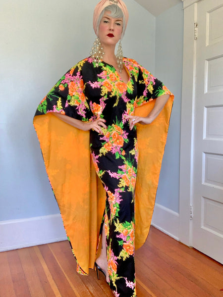 1960s Caped Maxi Gown by “Riviera Fashions”
