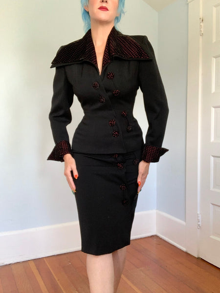 Rare 1950s “Original Lilli Ann of San Francisco” Wicked Cocktail Suit