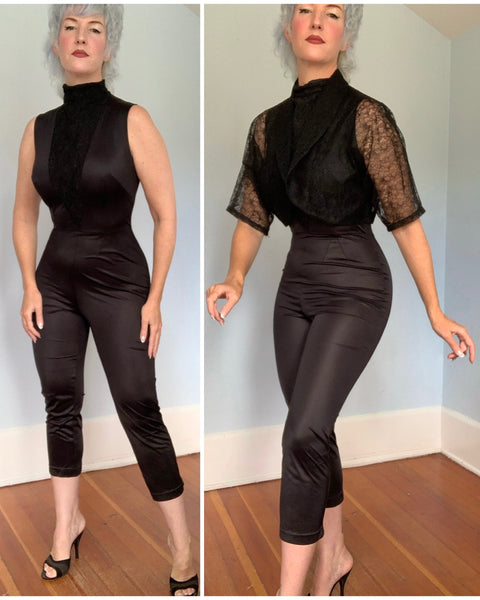 1960s Bad Girl Catsuit & Matching Lace Bolero