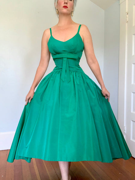 1950s Designer “Ursula” Silk Party Gown