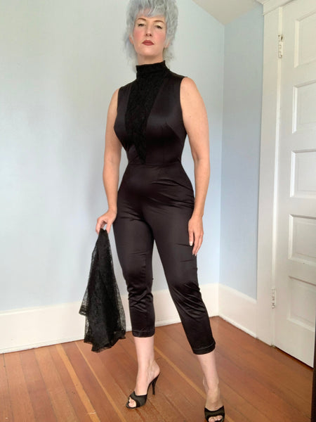 1960s Bad Girl Catsuit & Matching Lace Bolero