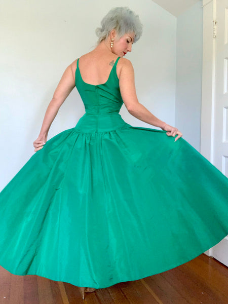 1950s Designer “Ursula” Silk Party Gown