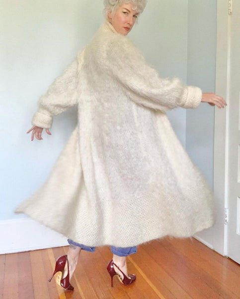 Couture Hand-knit Mohair Duster by “Ann Arundell”