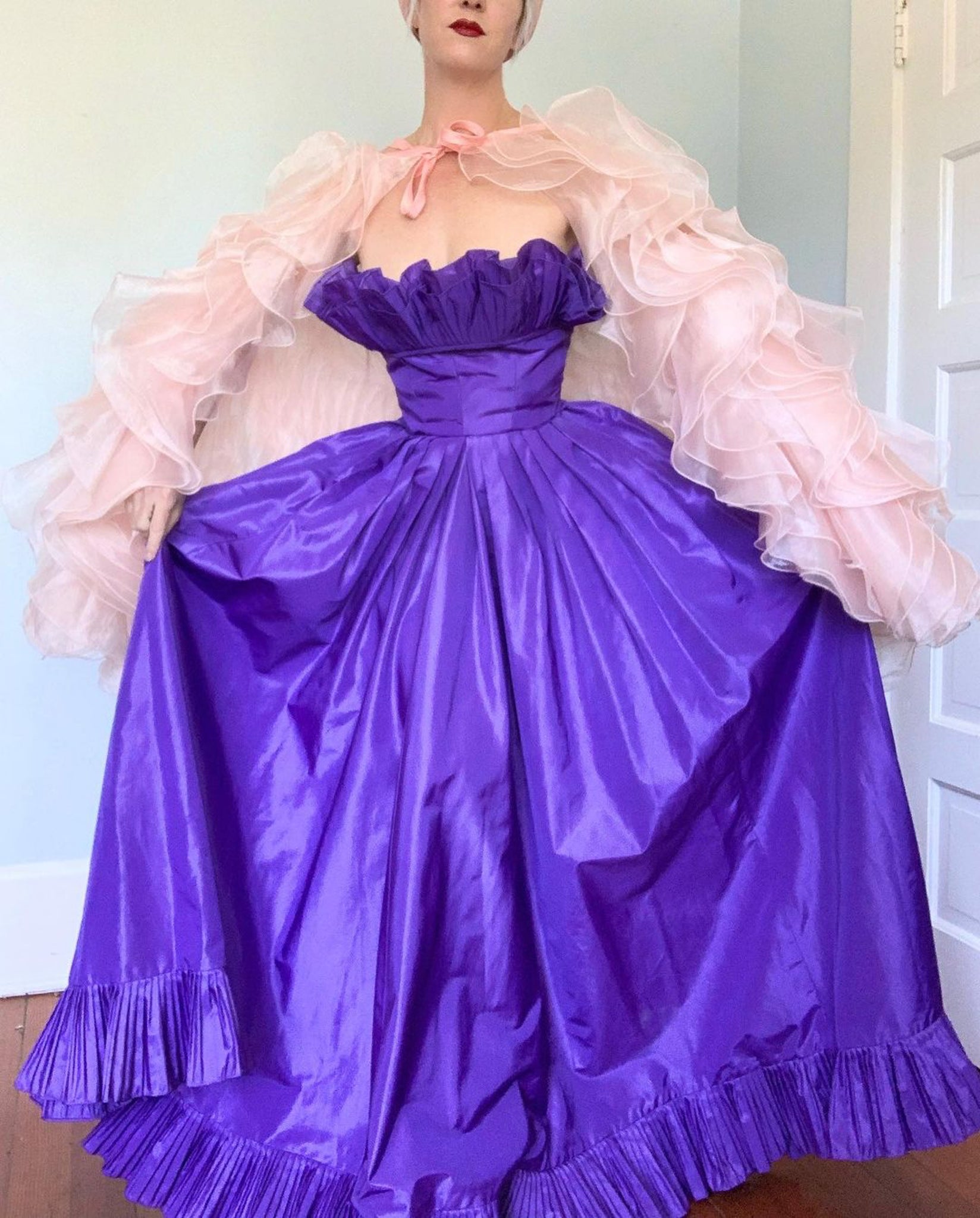 1970s “Victor Costa” Taffeta Fairy Princess Gown