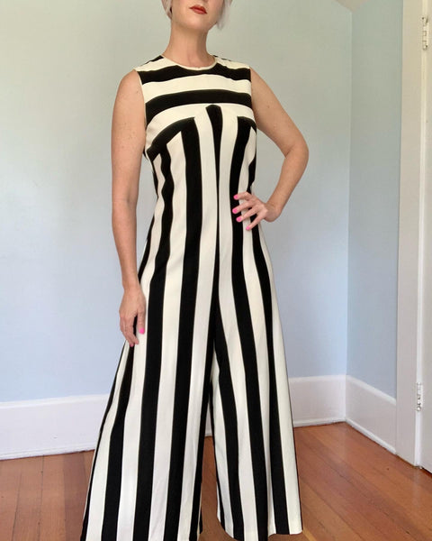 1960s Op Art Palazzo Jumpsuit