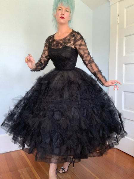 Designer “Marchesa” Ruched Tulle Party Dress
