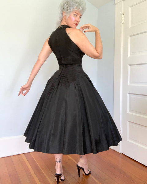 1950s “Suzy Perette” Matte Satin Party Dress