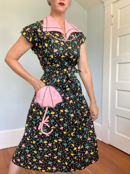 1940s Cotton Wrap Dress