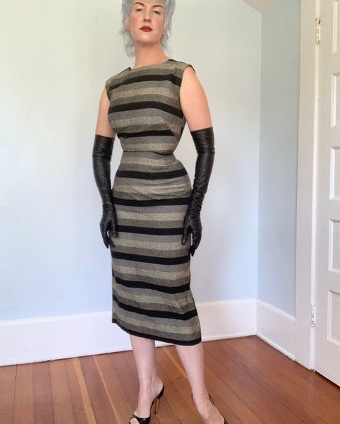 1950s Ombré Striped Cocktail Ensemble