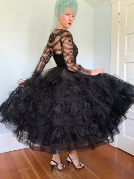 Designer “Marchesa” Ruched Tulle Party Dress