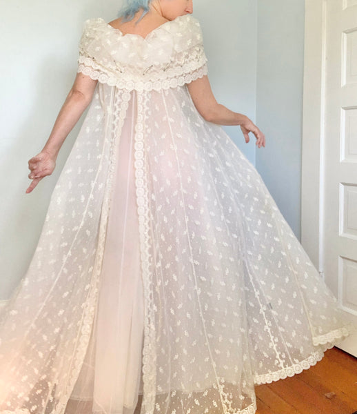 Late 1940s “Lucie Ann of Beverly Hills” for “Neiman Marcus” Bridal Peignoir Set
