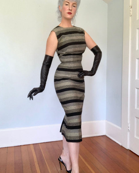 1950s Ombré Striped Cocktail Ensemble