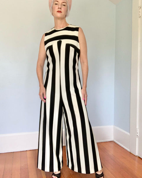 1960s Op Art Palazzo Jumpsuit