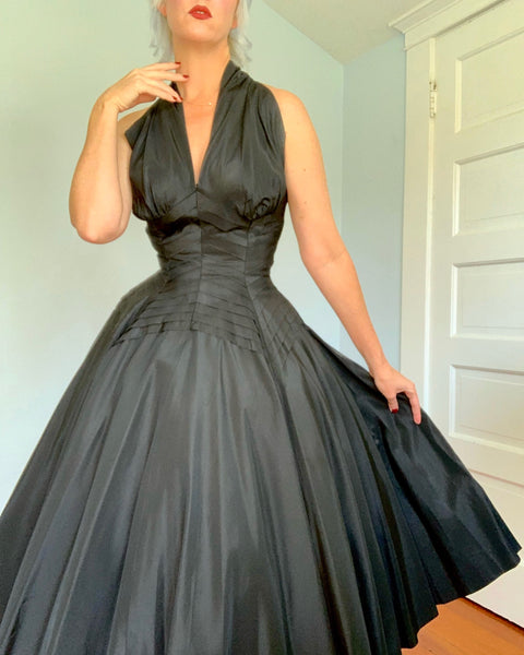 1950s “Suzy Perette” Matte Satin Party Dress