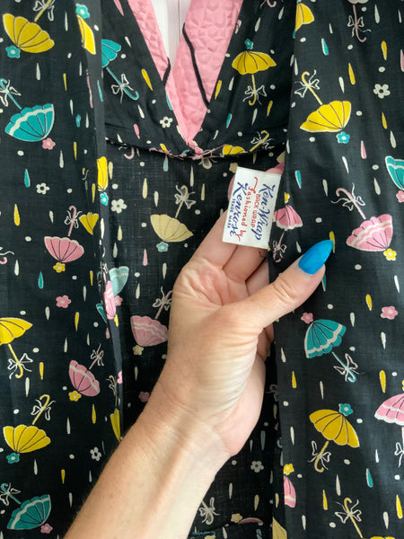 1940s Cotton Wrap Dress