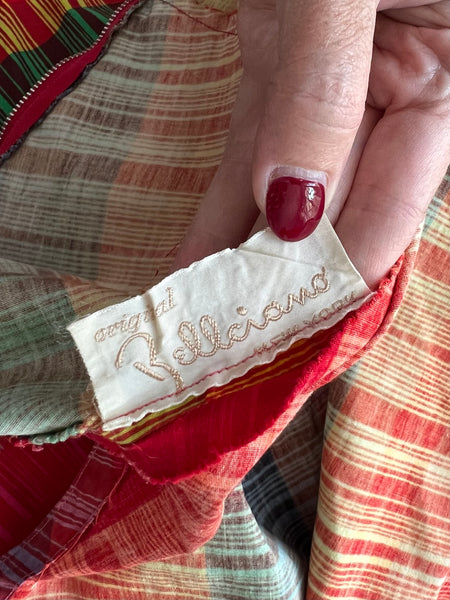 1950s Rainbow Cotton 2 Piece Dress Set by “Original Rellciano New York”