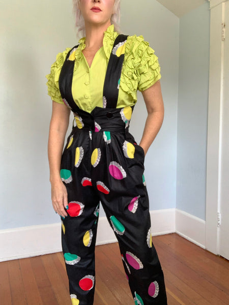 Italian 1980s “Oceano” Pinafore Jumpsuit