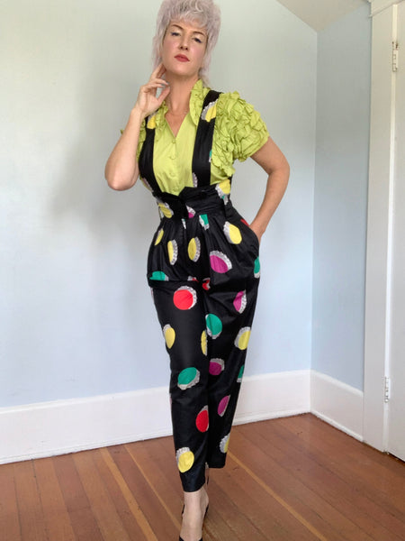 Italian 1980s “Oceano” Pinafore Jumpsuit