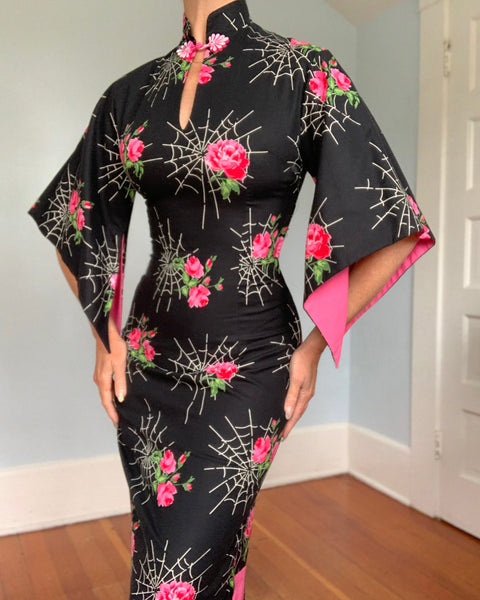 1940s Style Spiderweb Hawaiian Pake Muu by “House of Bamboo”