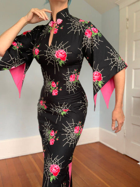 1940s Style Spiderweb Hawaiian Pake Muu by “House of Bamboo”