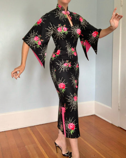 1940s Style Spiderweb Hawaiian Pake Muu by “House of Bamboo”