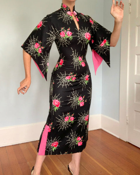 1940s Style Spiderweb Hawaiian Pake Muu by “House of Bamboo”