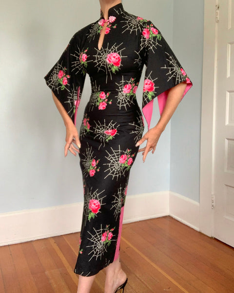 1940s Style Spiderweb Hawaiian Pake Muu by “House of Bamboo”