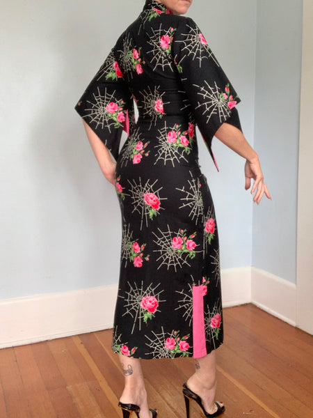 1940s Style Spiderweb Hawaiian Pake Muu by “House of Bamboo”