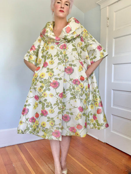 Late 1950s 2 Piece Silk Cocktail Set by “Pat Sandler”