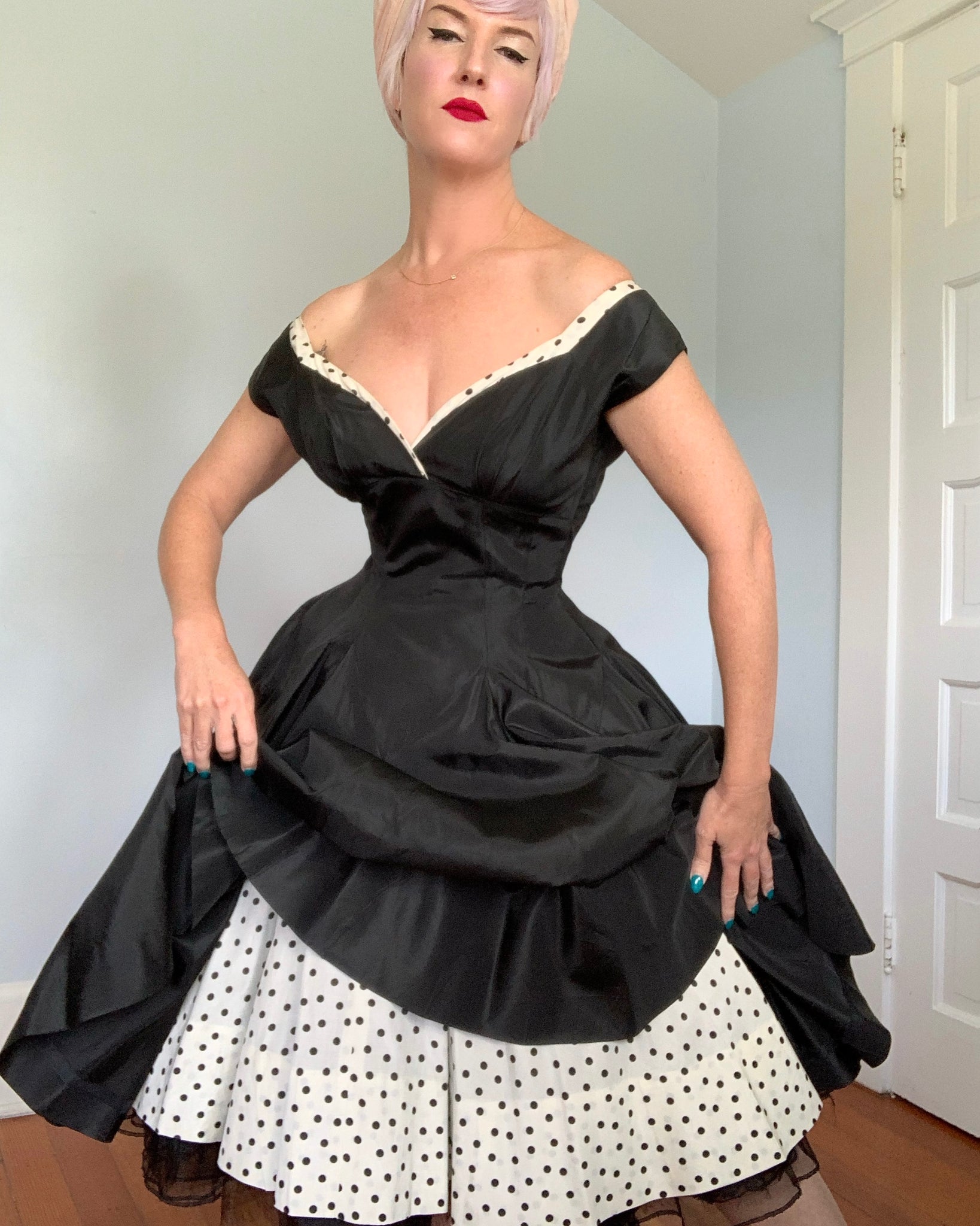 1950s Taffeta Party Dress
