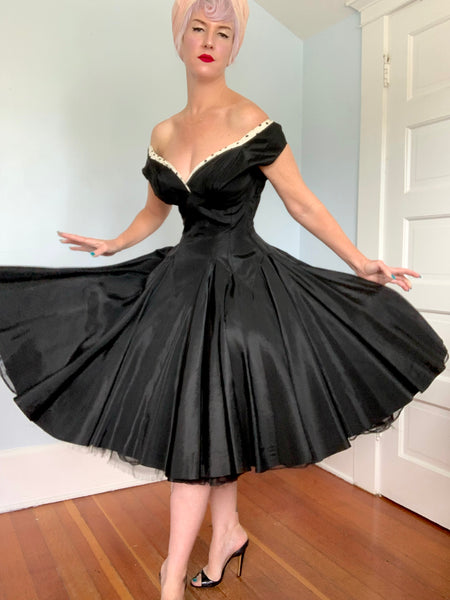 1950s Taffeta Party Dress
