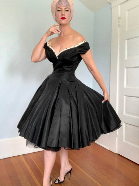 1950s Taffeta Party Dress