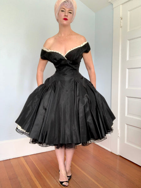 1950s Taffeta Party Dress