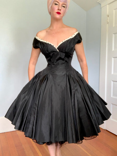 1950s Taffeta Party Dress