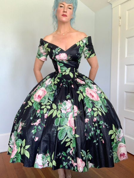 1980s Cotton Chintz Party Sundress