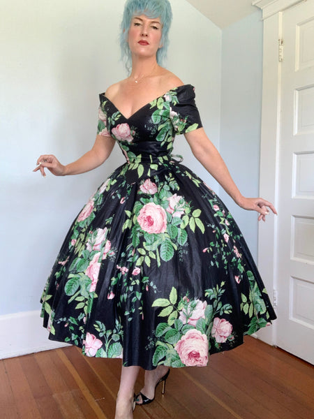 1980s Cotton Chintz Party Sundress