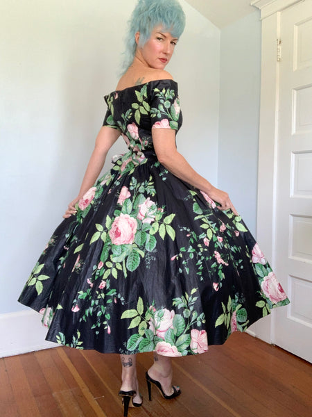1980s Cotton Chintz Party Sundress