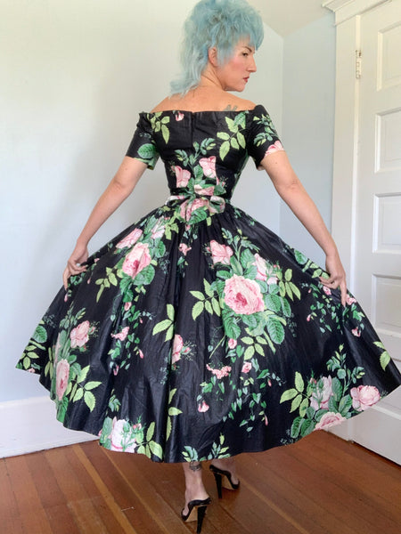 1980s Cotton Chintz Party Sundress